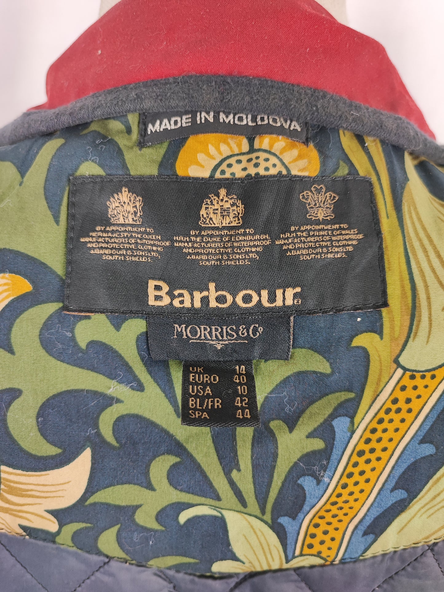 Barbour Giacca corta rossa donna Medium Tg. 44 Morris Red Wax Utility Jacket Size UK14 - Shop In London
