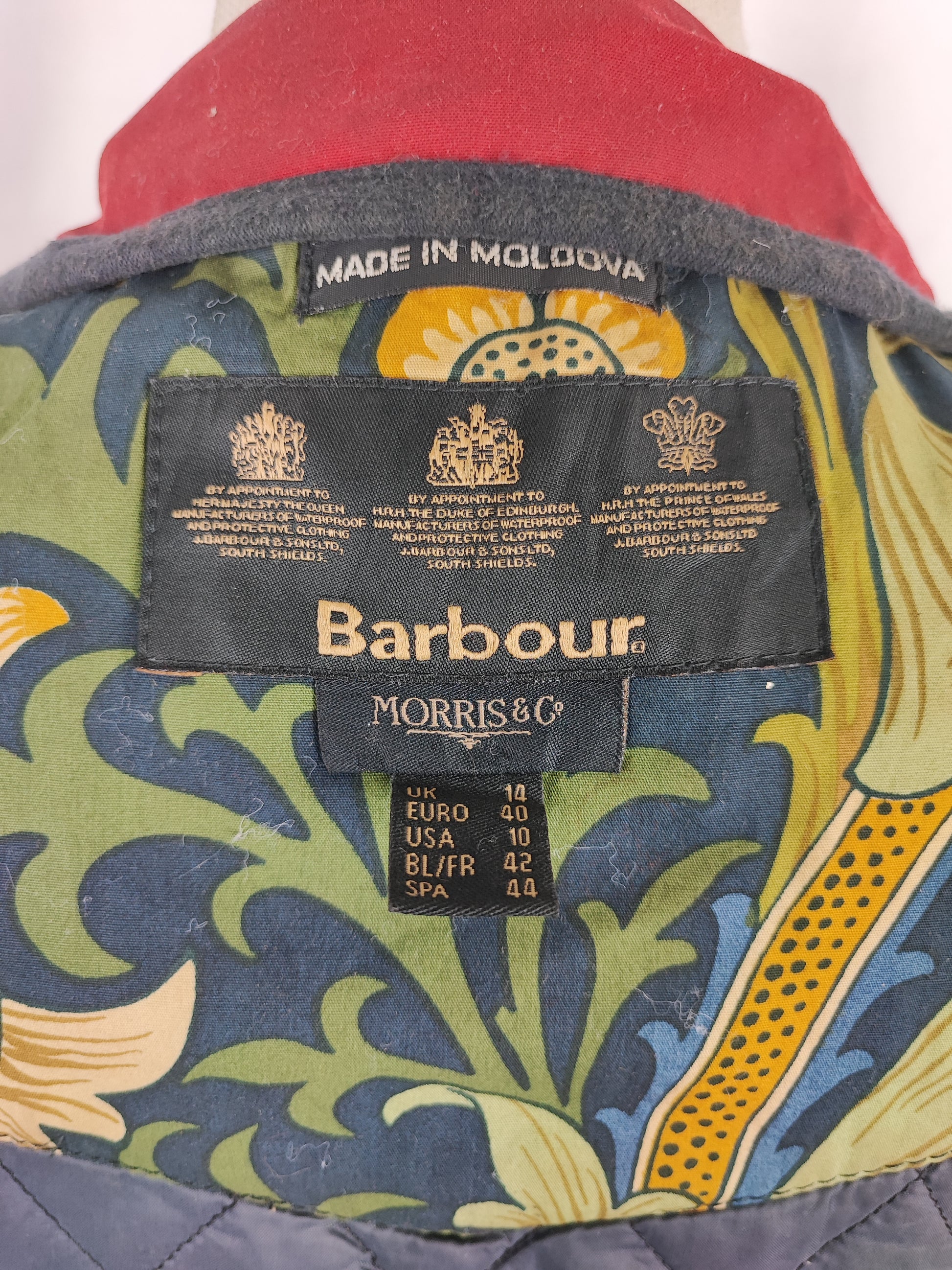 Barbour Giacca corta rossa donna Medium Tg. 44 Morris Red Wax Utility Jacket Size UK14 - Shop In London