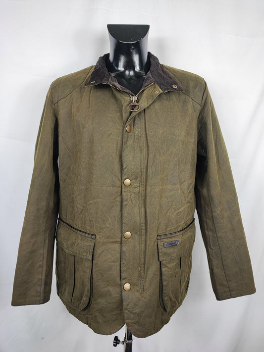 Giacca Barbour Verde oliva cerata Wax Gilpin Large - Man Wax Olive jacket size L