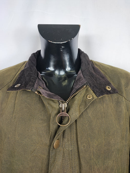 Giacca Barbour Verde oliva cerata Wax Gilpin Large - Man Wax Olive jacket size L
