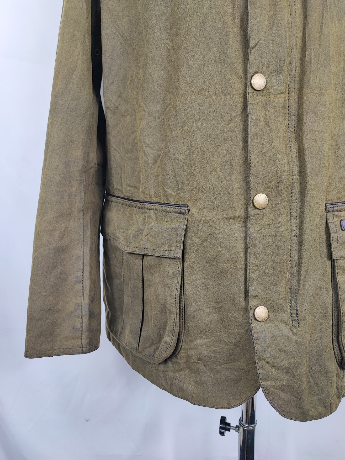Giacca Barbour Verde oliva cerata Wax Gilpin Large - Man Wax Olive jacket size L