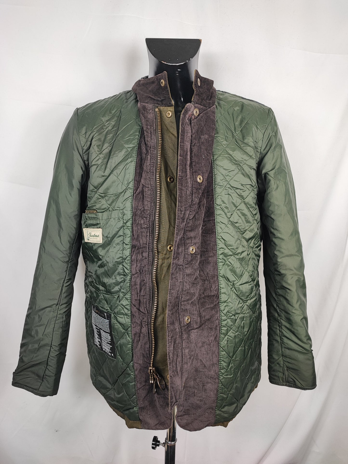 Giacca Barbour Verde oliva cerata Wax Gilpin Large - Man Wax Olive jacket size L