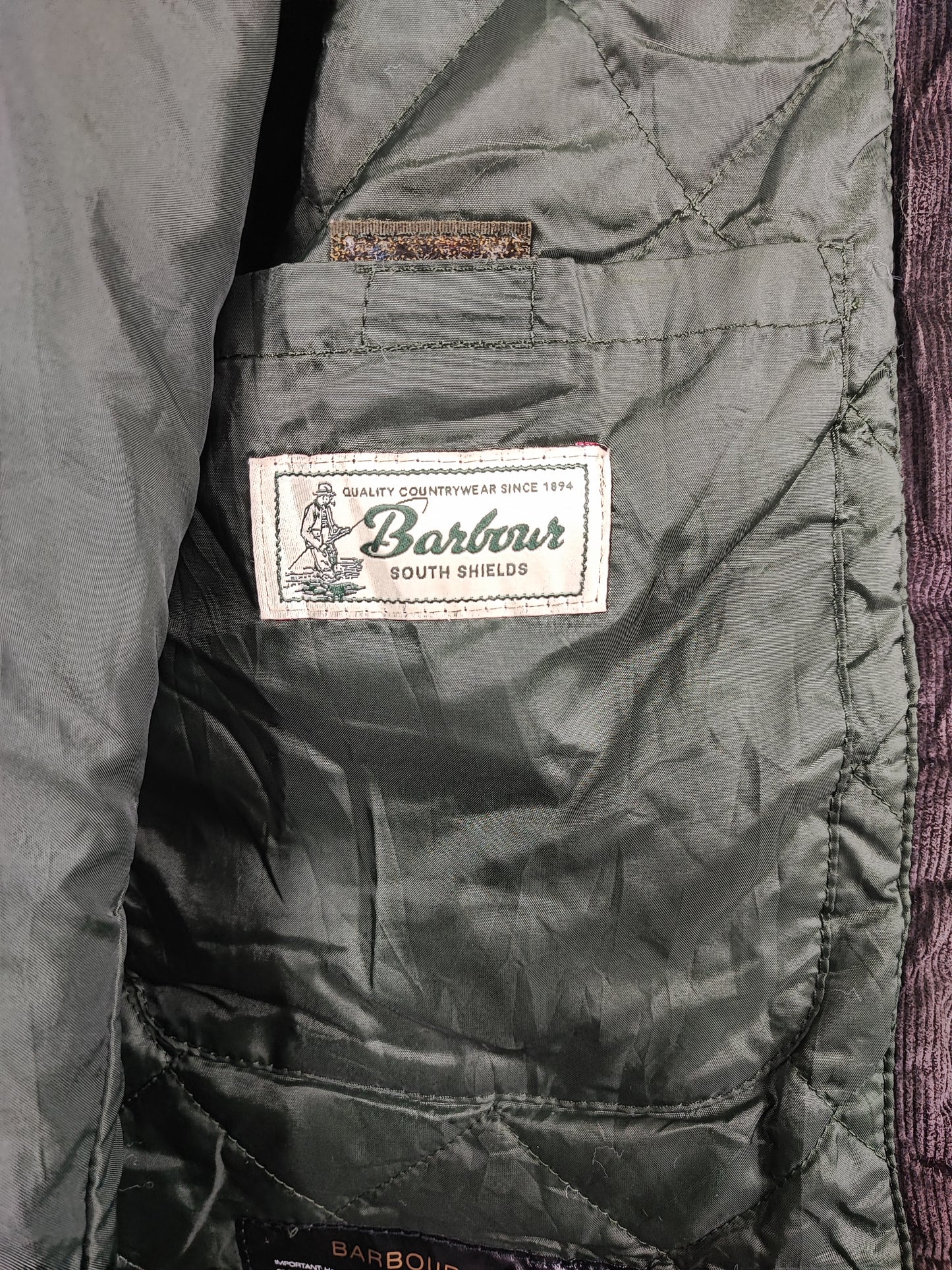 Giacca Barbour Verde oliva cerata Wax Gilpin Large - Man Wax Olive jacket size L