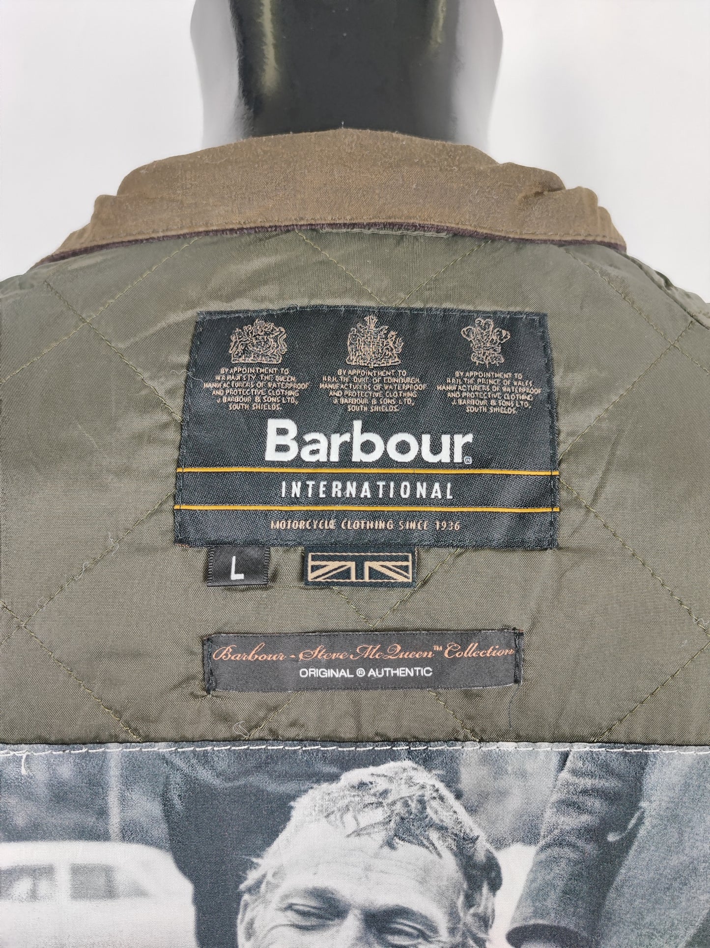 Barbour Merchant Steve Mc Queen Verde Large SLIM FIT- Man Green Steve Mc Queen Size Large