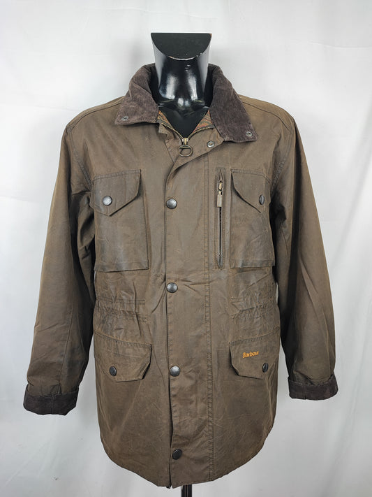RARA Barbour Giacca Sapper uomo verde con stampa Paisley Medium- Man Olive Paisley Sapper Jacket Size M