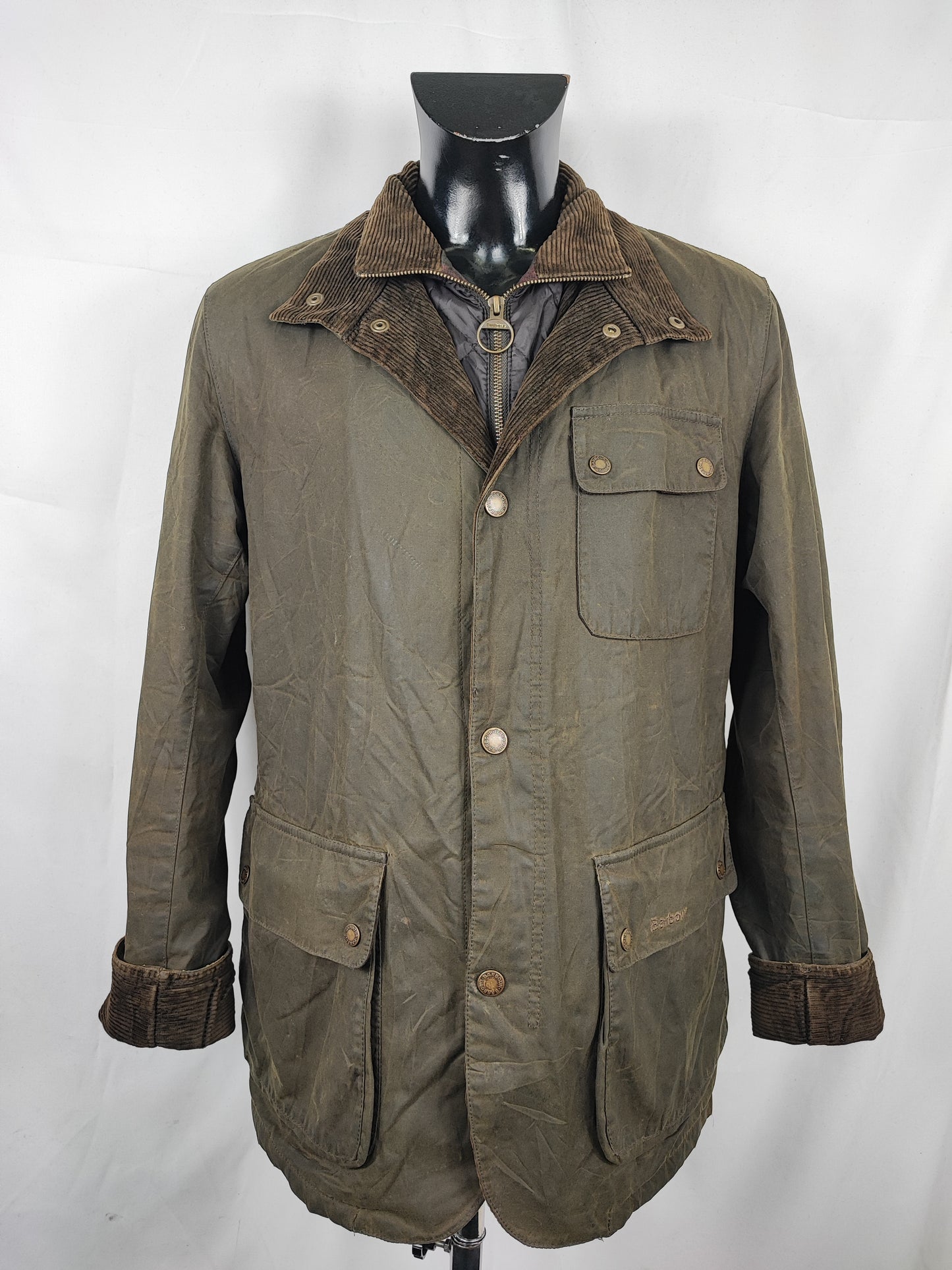 Barbour Giacca uomo Verde Taglia Large  Man Olive Waxed Connel Jacket Size Large