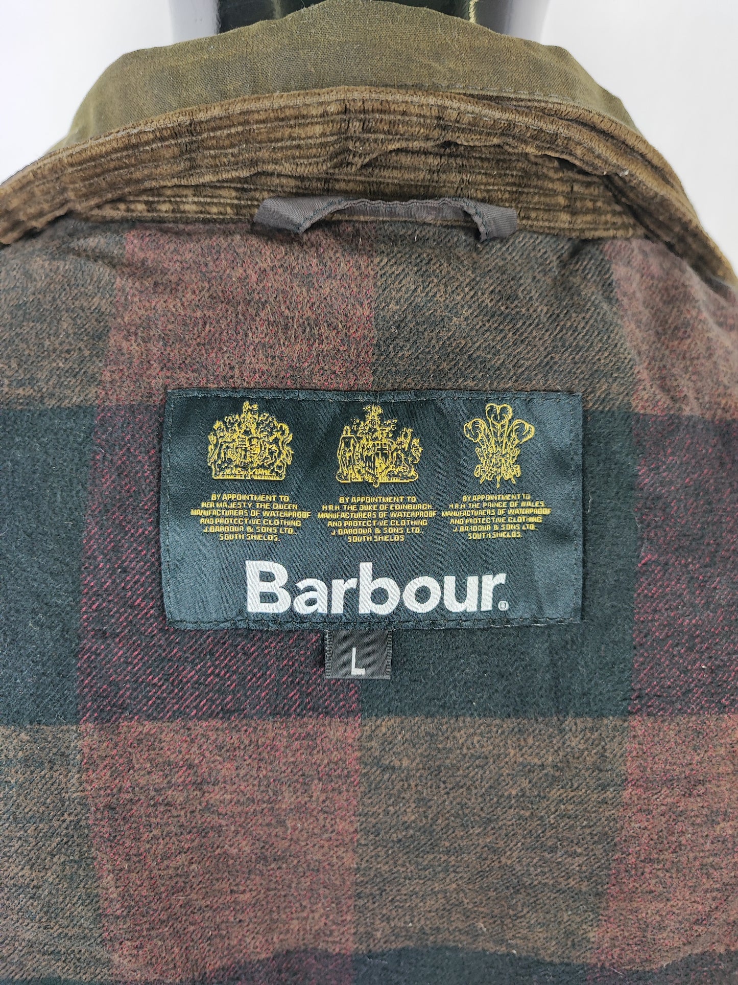 Barbour Giacca uomo Verde Taglia Large  Man Olive Waxed Connel Jacket Size Large