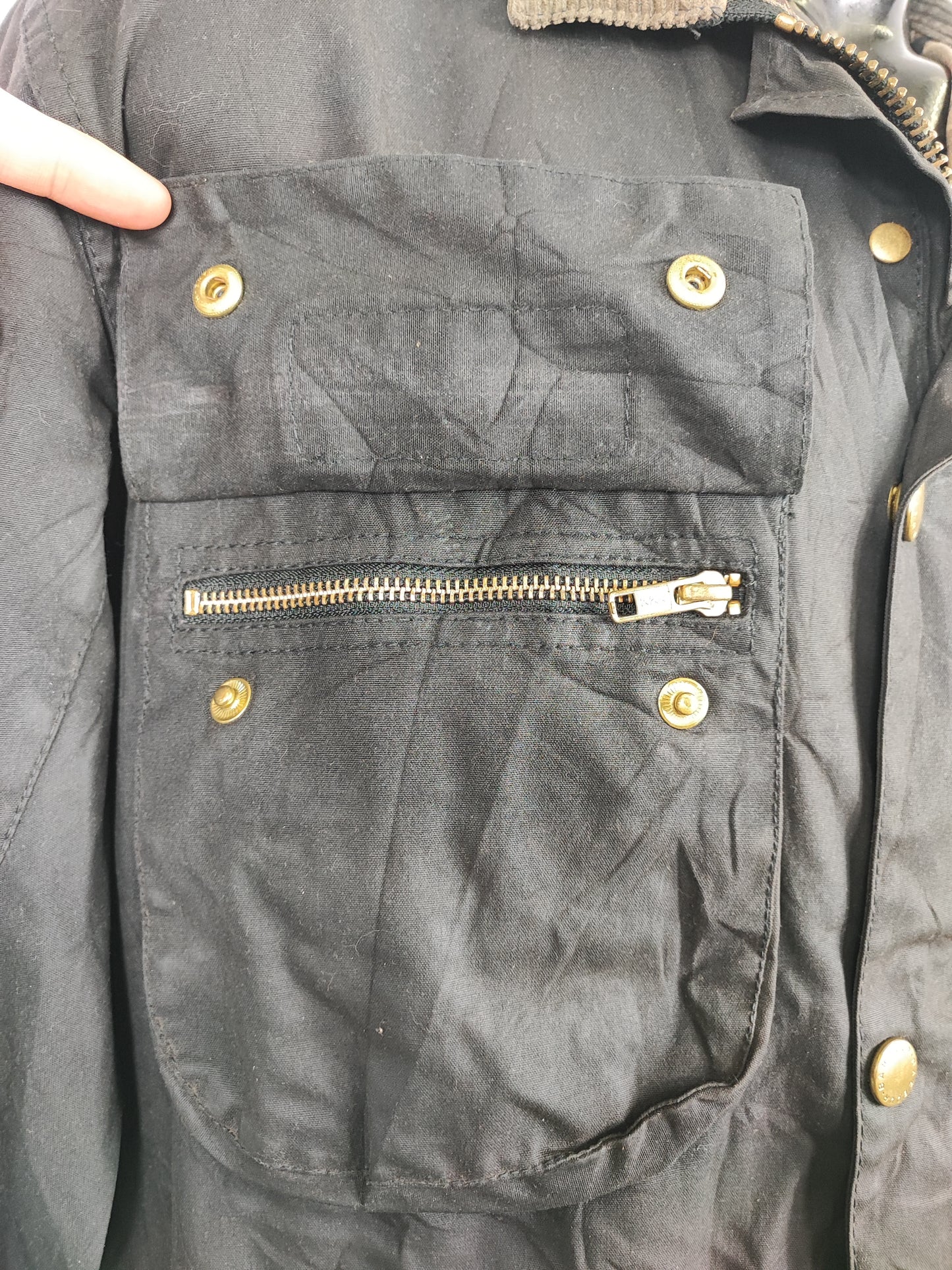 Barbour International nero uomo Large C42/107cm - Black Wax International Jacket C42 Size L
