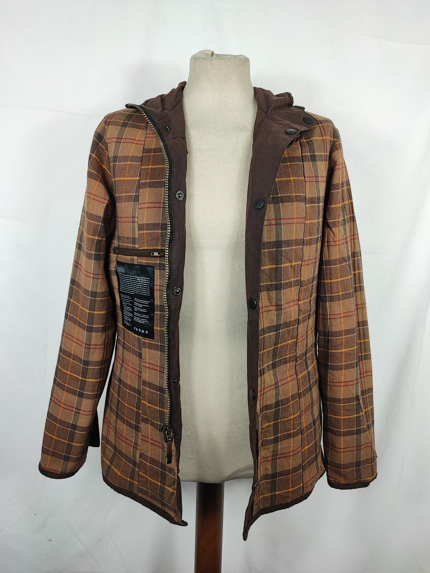 Barbour Giacca corta marrone donna Utility Medium 42 Lady Brown Utility wax Jacket uk12