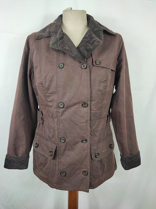 Giacca Barbour da donna doppio petto marrone Uk10 tg.40- Brown double breasted Jacket Size Small