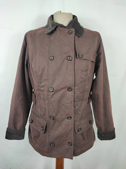 Giacca Barbour da donna doppio petto marrone Uk10 tg.40- Brown double breasted Jacket Size Small