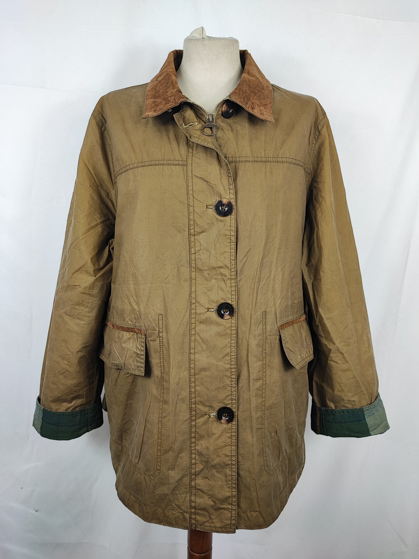 Giacca Barbour Unisex Beige Christie UK18 tg. 46/48 ita Sand Wax Christie jacket size uk18