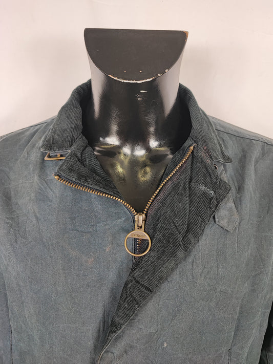 Giacca Barbour Uomo blu cerato Lutz Large- Navy waxed cotton Jacket Size Large