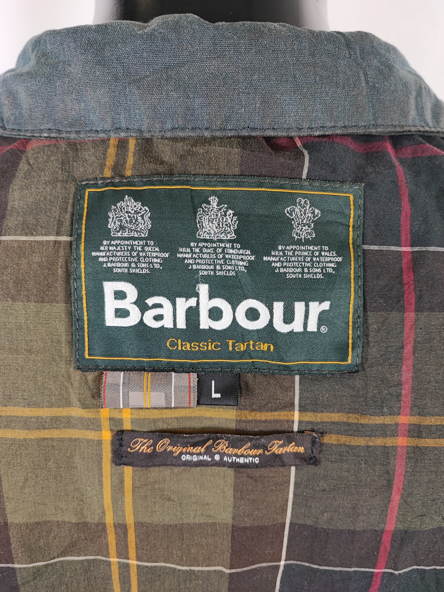 Giacca Barbour Uomo blu cerato Lutz Large- Navy waxed cotton Jacket Size Large