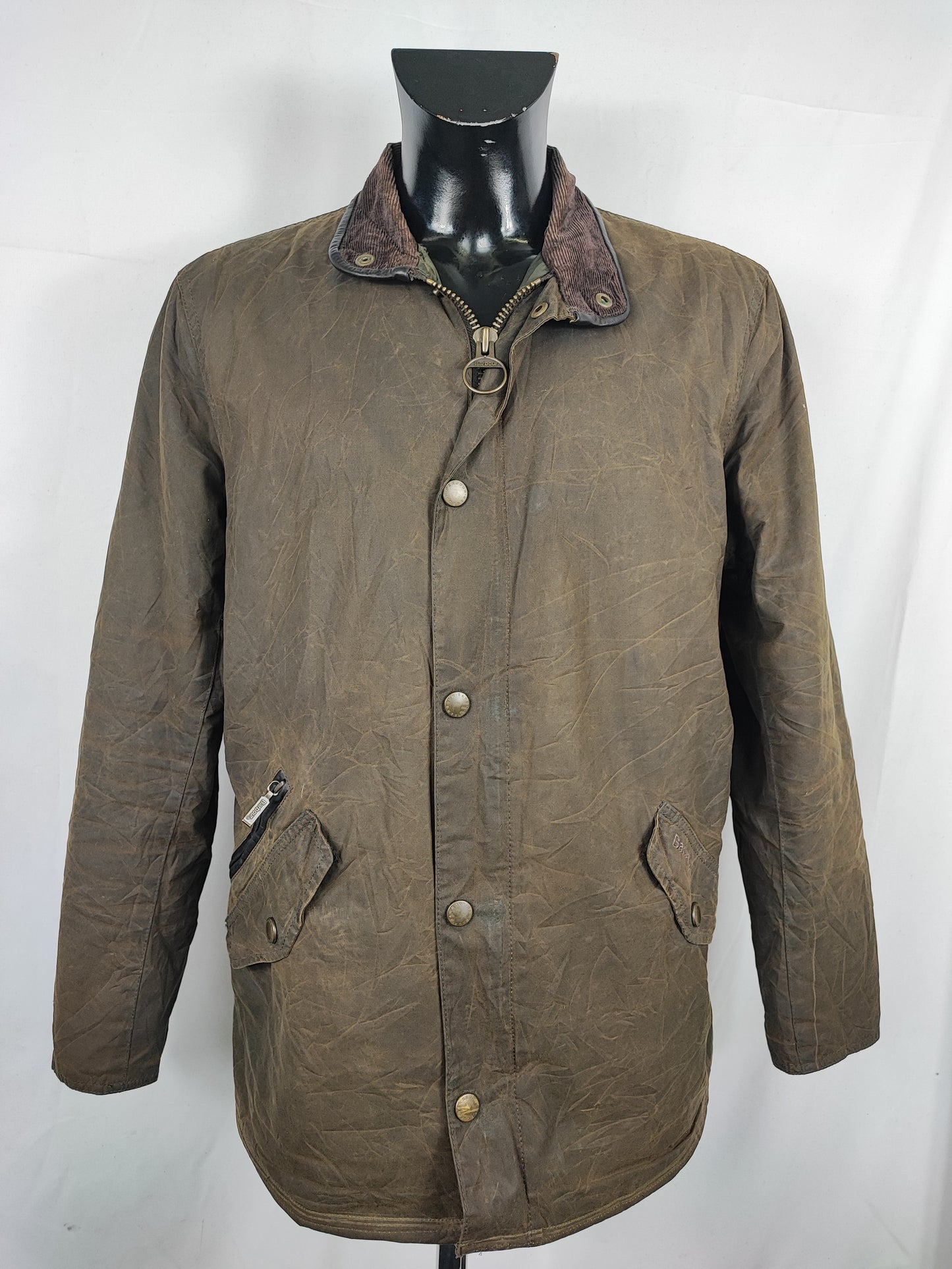 Giacca Barbour Verde oliva cerata Wax Prestbury Medium - Man Wax Olive jacket size M