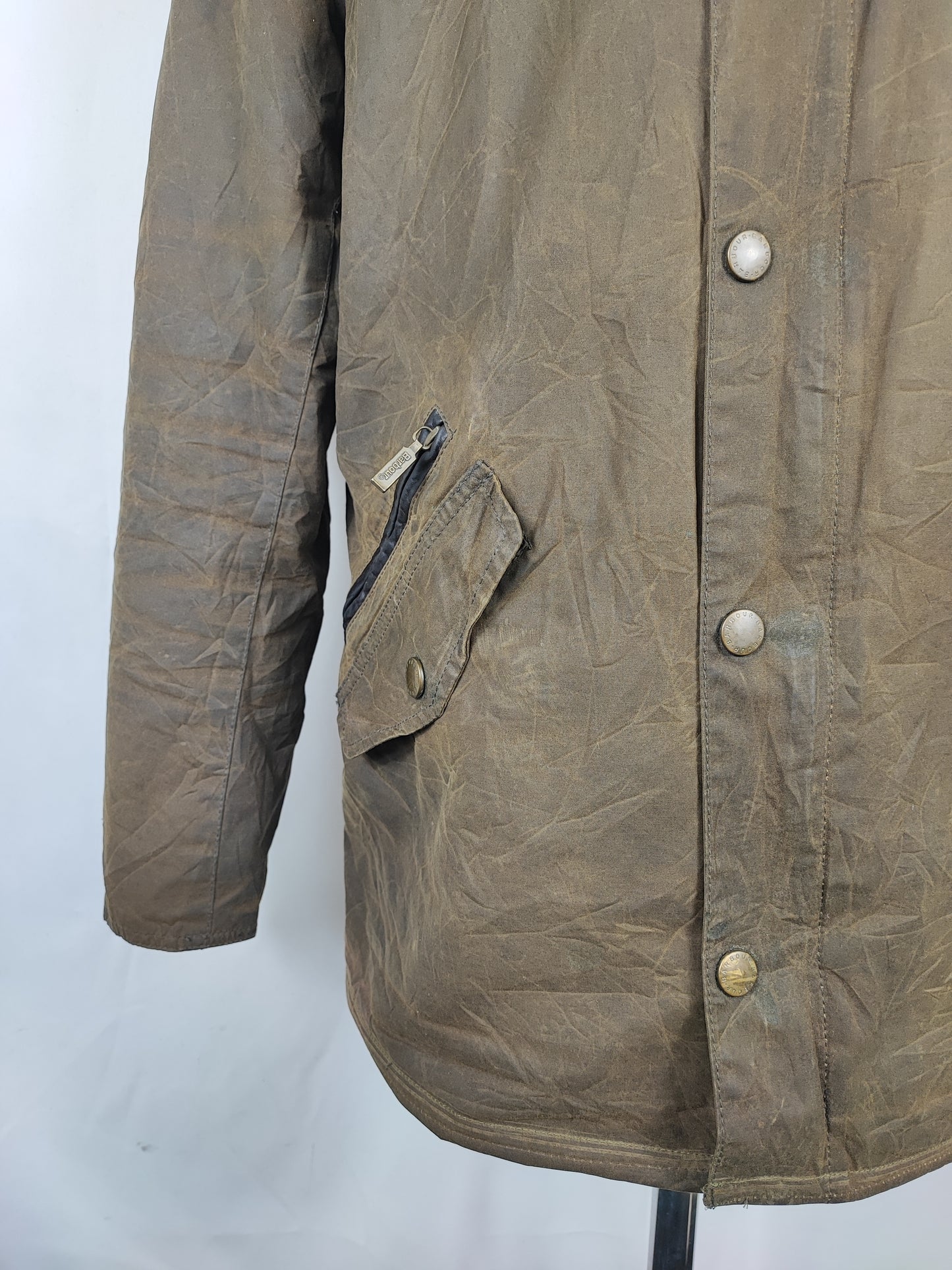 Giacca Barbour Verde oliva cerata Wax Prestbury Medium - Man Wax Olive jacket size M