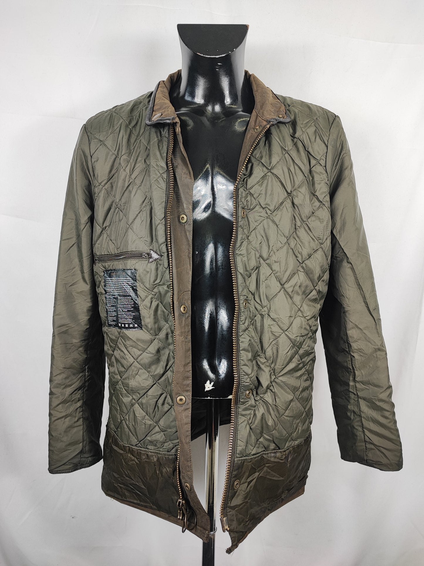 Giacca Barbour Verde oliva cerata Wax Prestbury Medium - Man Wax Olive jacket size M
