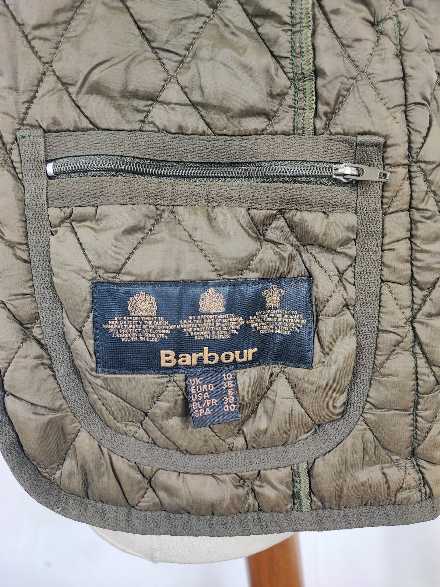 Gilet Barbour verde da donna UK10 Small - Barbour Betty Interactive Lady Liner uk10