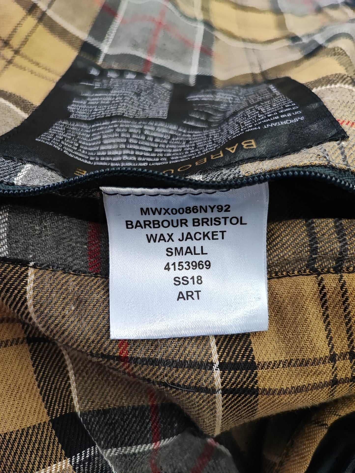 Giacca Barbour uomo cerato Bristol Blu Small- Man Navy Bristol wax Jacket size S