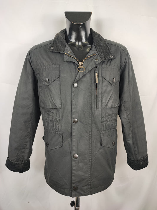 Barbour Giacca uomo nera Small Sapper Jacket Black Waxed Sapper Jacket Size S
