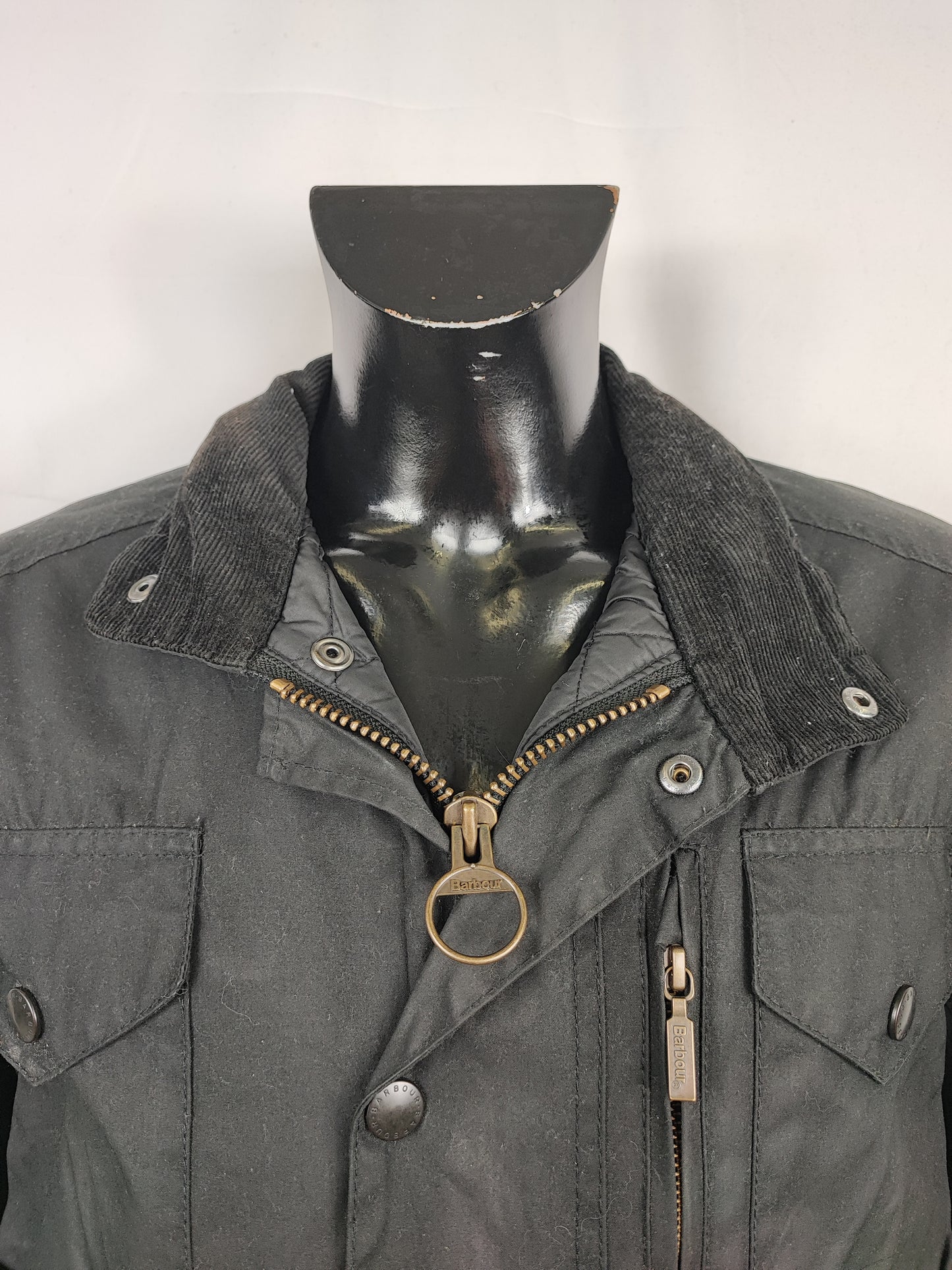 Barbour Giacca uomo nera Small Sapper Jacket Black Waxed Sapper Jacket Size S