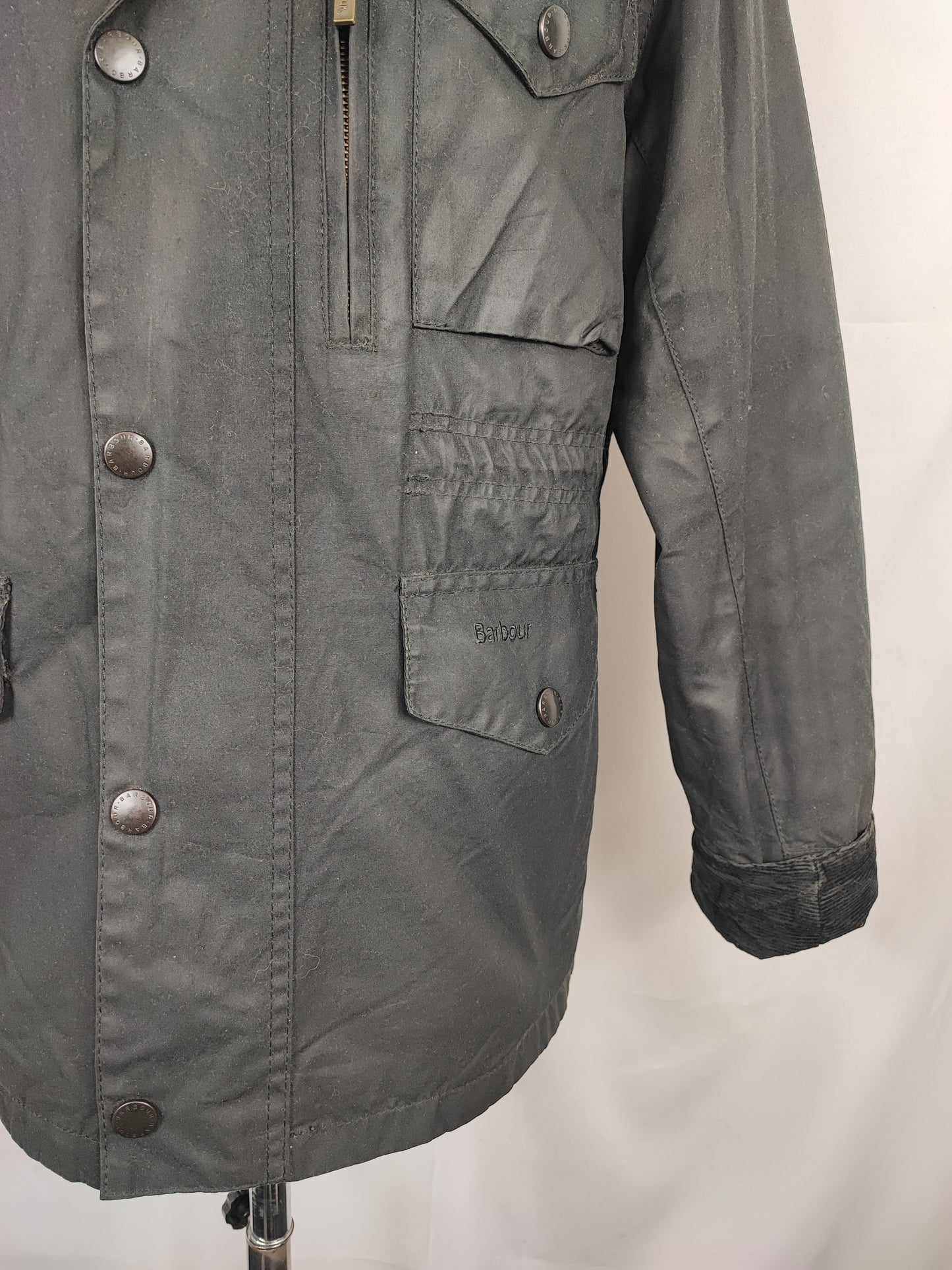 Barbour Giacca uomo nera Small Sapper Jacket Black Waxed Sapper Jacket Size S