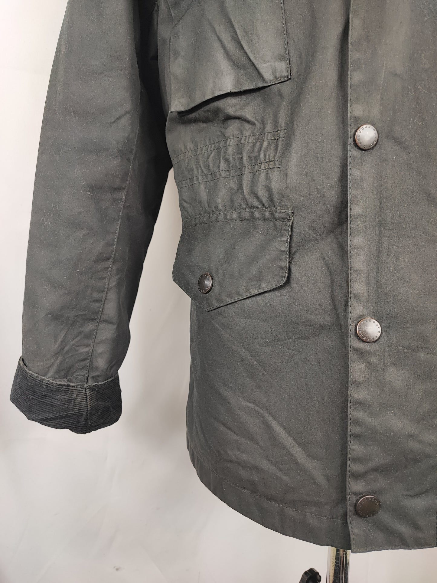 Barbour Giacca uomo nera Small Sapper Jacket Black Waxed Sapper Jacket Size S