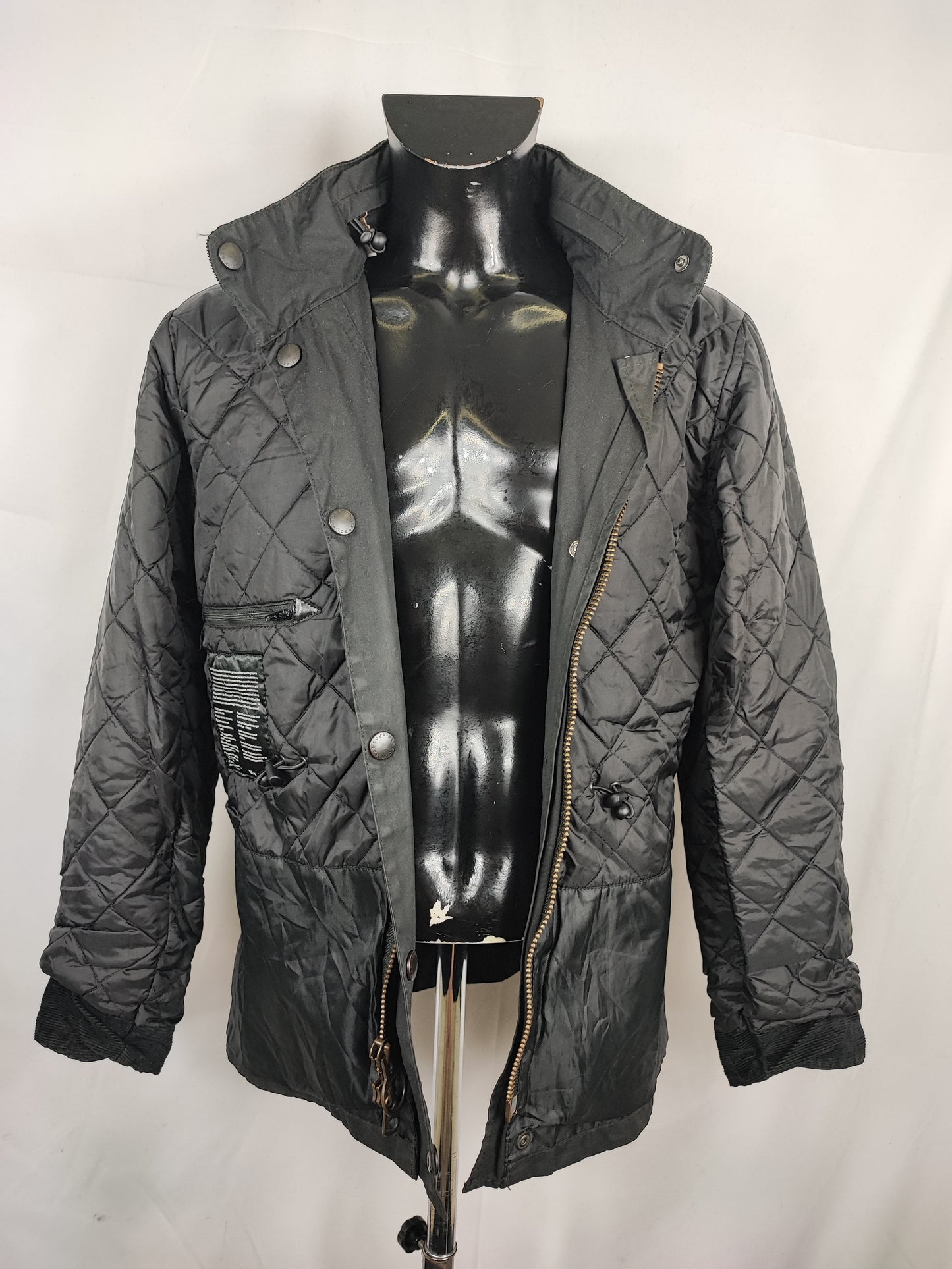 Barbour Giacca uomo nera Small Sapper Jacket Black Waxed Sapper Jacket Size S