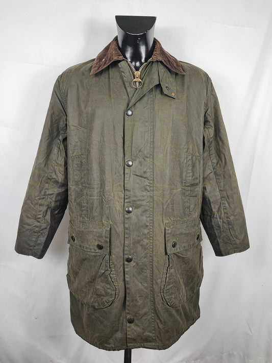 Giacca Barbour Unisex Border verde C36/91cm tg.46 - Green Wax Border Jacket Size Small C36