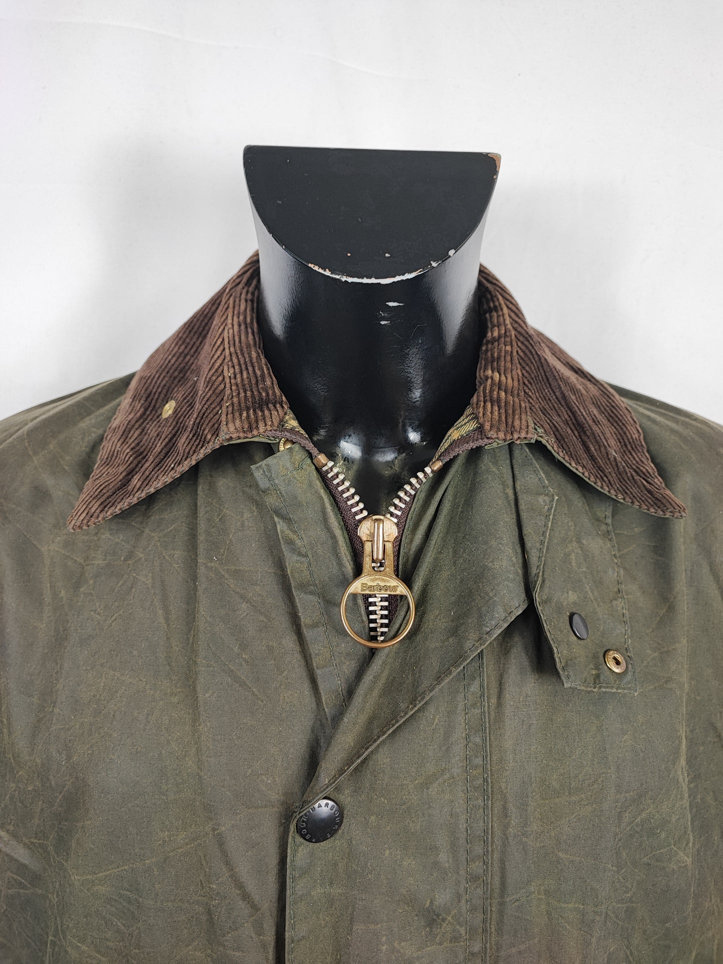 Giacca Barbour Unisex Border verde C36/91cm tg.46 - Green Wax Border Jacket Size Small C36