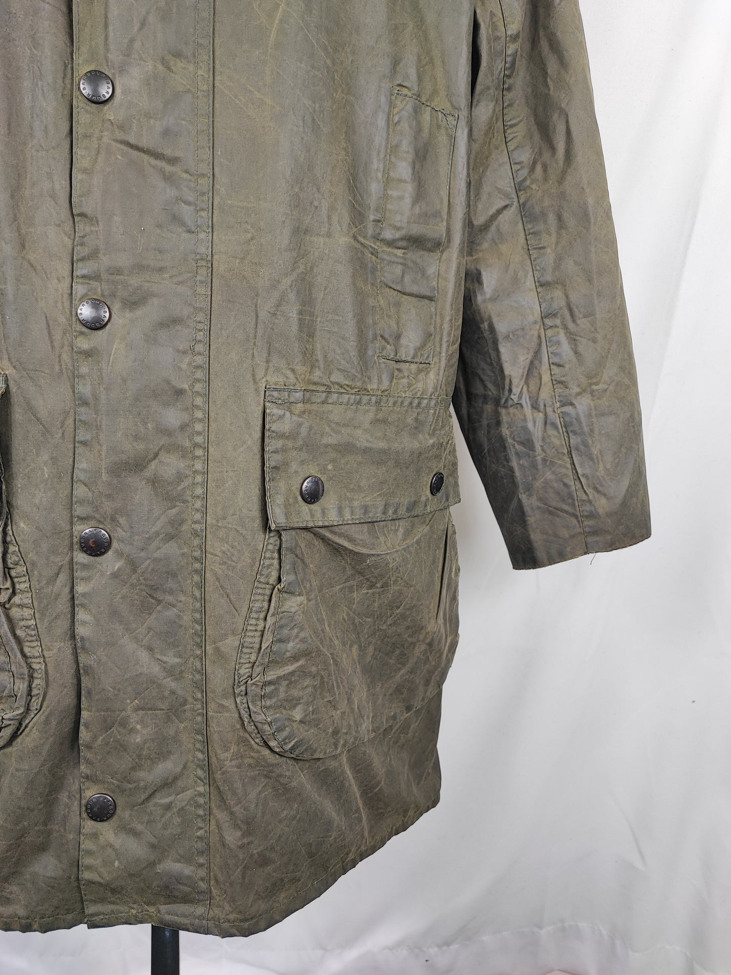 Giacca Barbour Unisex Border verde C36/91cm tg.46 - Green Wax Border Jacket Size Small C36