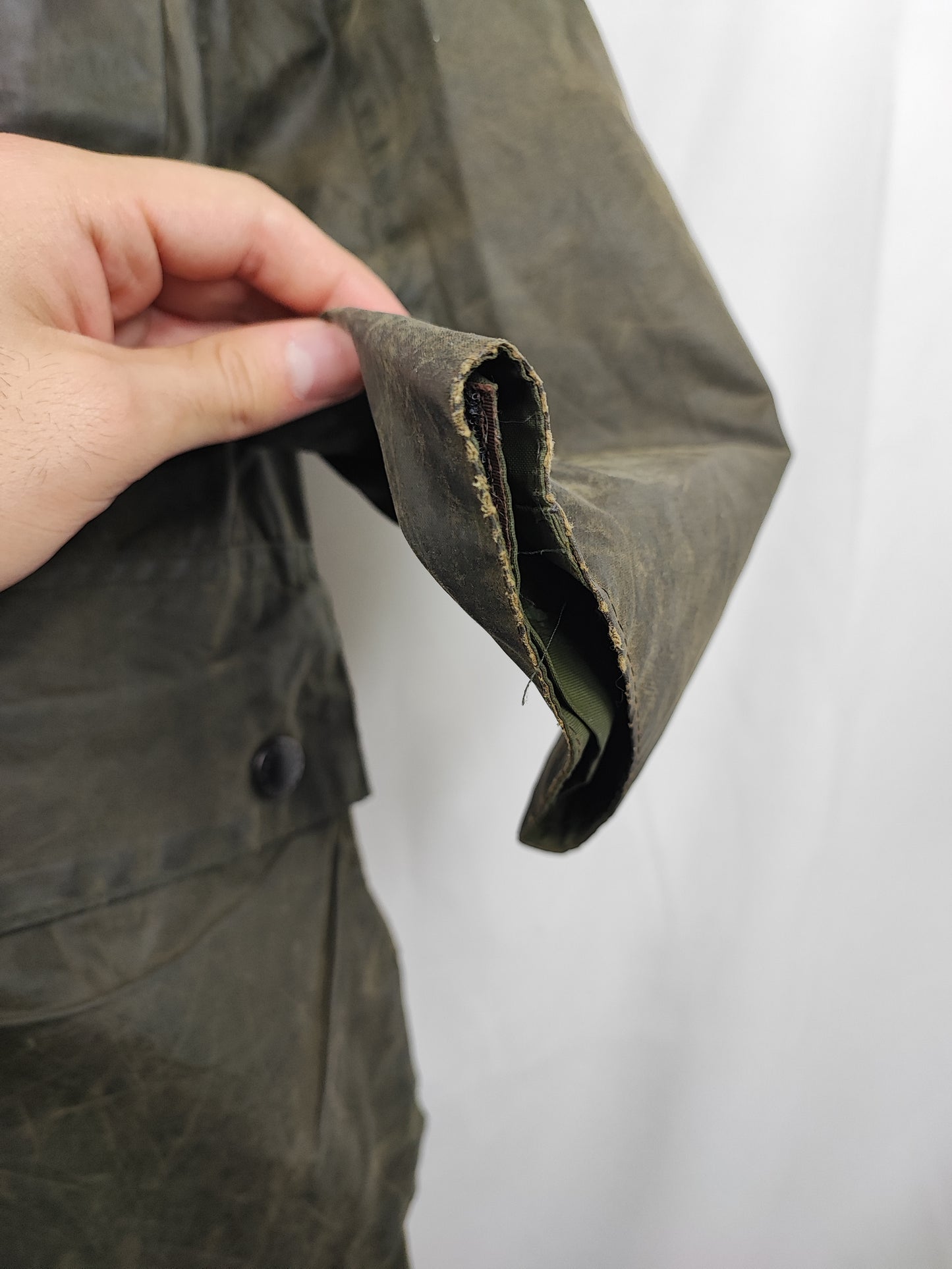 Giacca Barbour Unisex Border verde C36/91cm tg.46 - Green Wax Border Jacket Size Small C36
