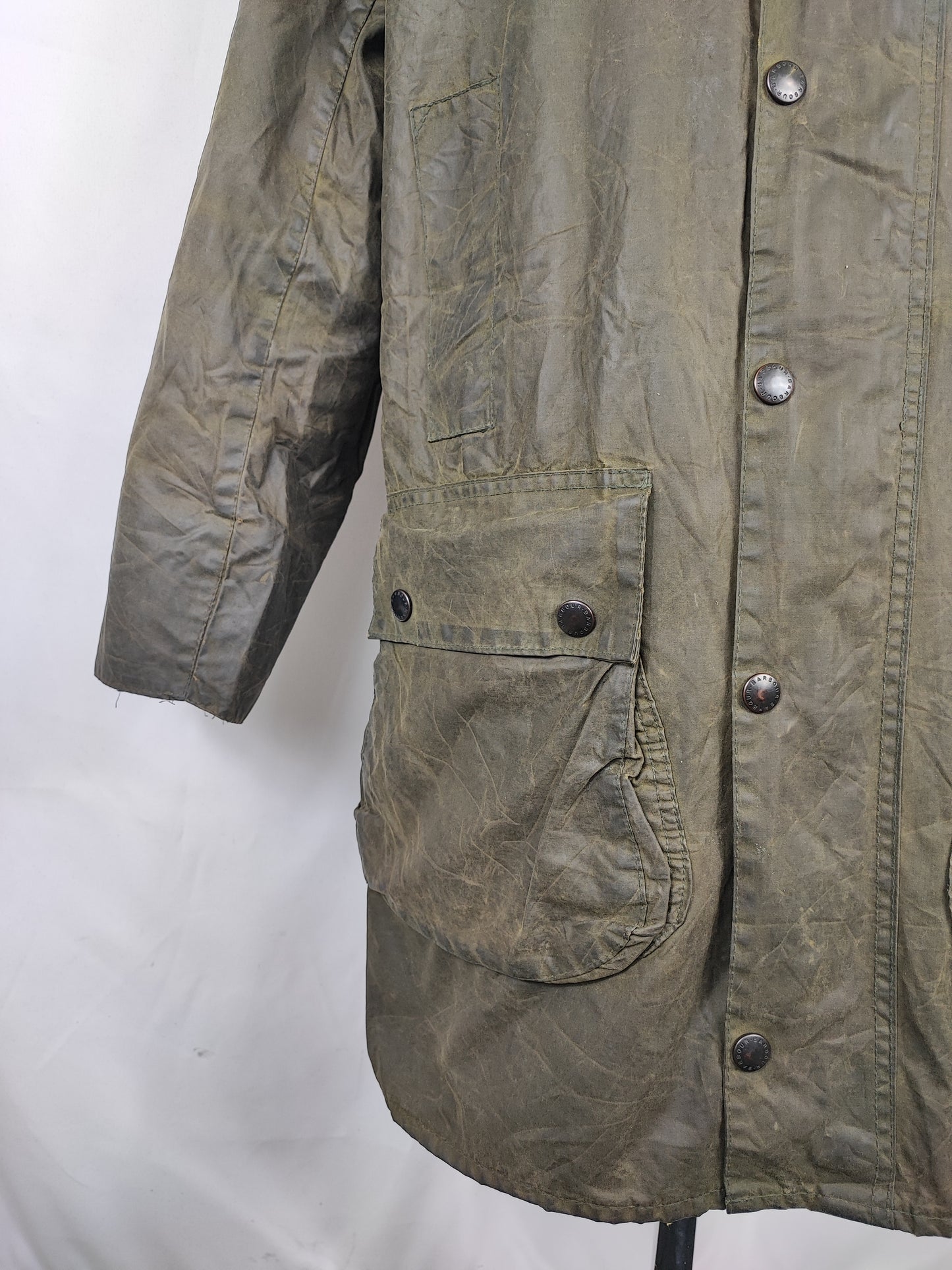 Giacca Barbour Unisex Border verde C36/91cm tg.46 - Green Wax Border Jacket Size Small C36