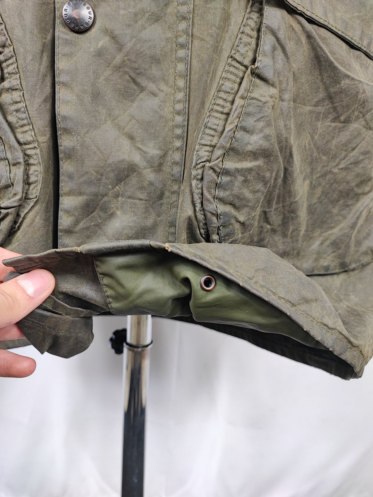 Giacca Barbour Unisex Border verde C36/91cm tg.46 - Green Wax Border Jacket Size Small C36