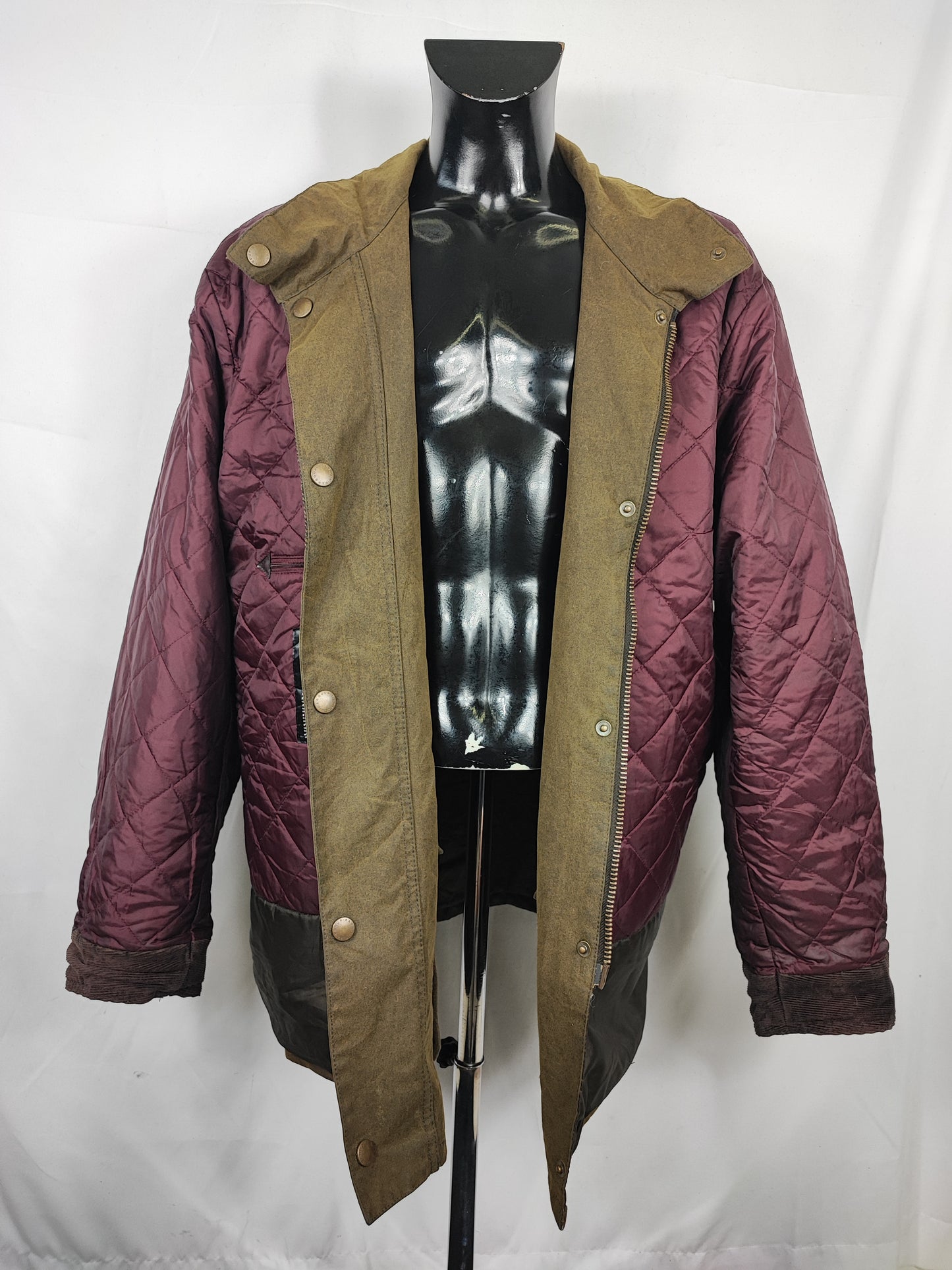 Barbour Giacca uomo Verde Taglia 3xl  Man Olive Waxed Cole Jacket Size 3XLarge