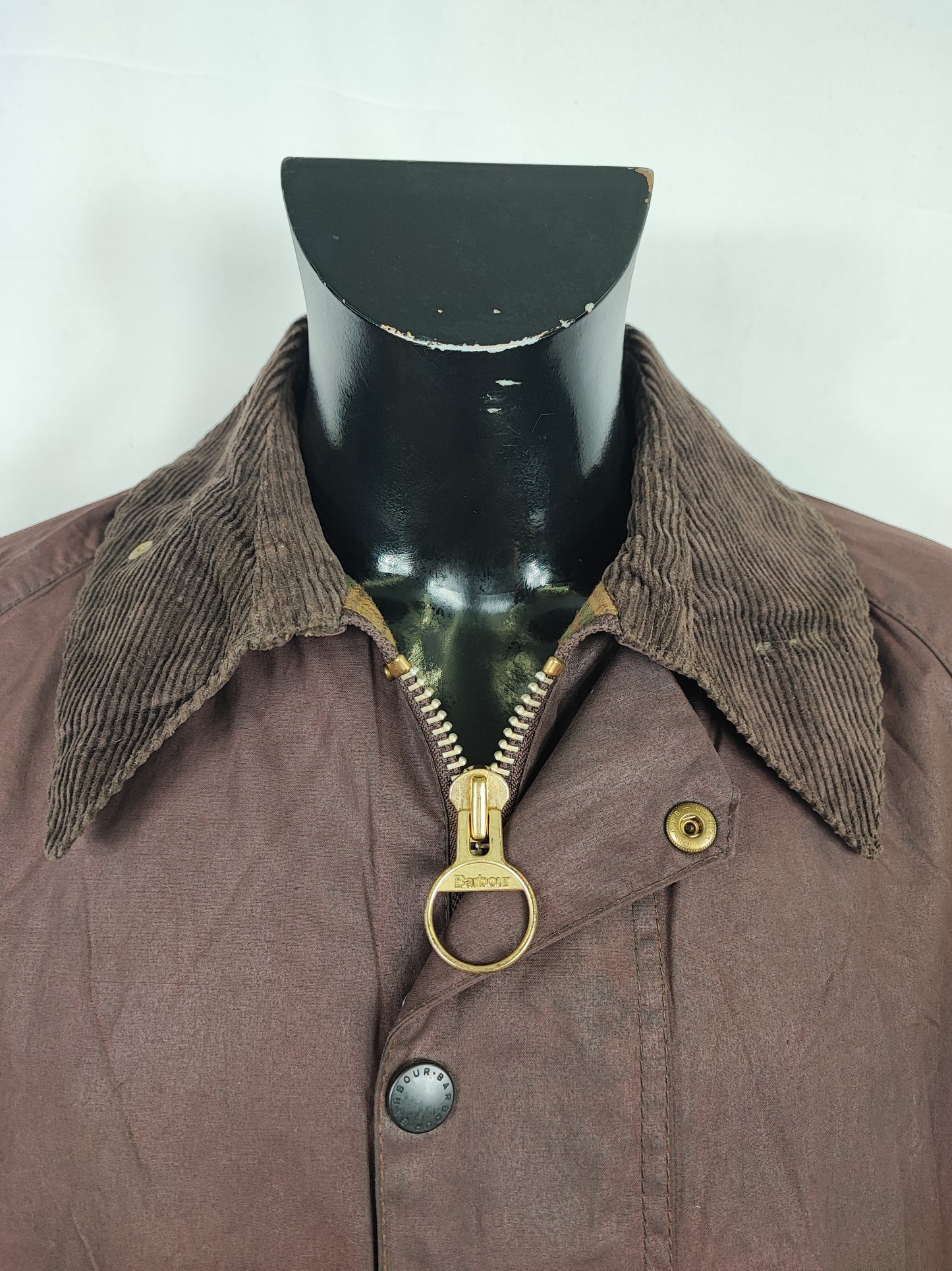 Barbour Giacca Beaufort vintage marrone C42/107 cm - Brown Beaufort Waxed jacket large