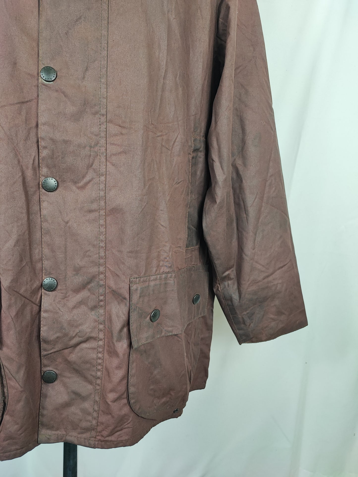 Barbour Giacca Beaufort vintage marrone C42/107 cm - Brown Beaufort Waxed jacket large