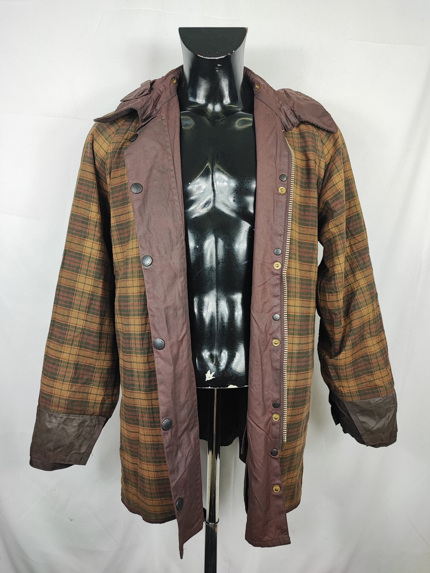 Barbour Giacca Beaufort vintage marrone C42/107 cm - Brown Beaufort Waxed jacket large