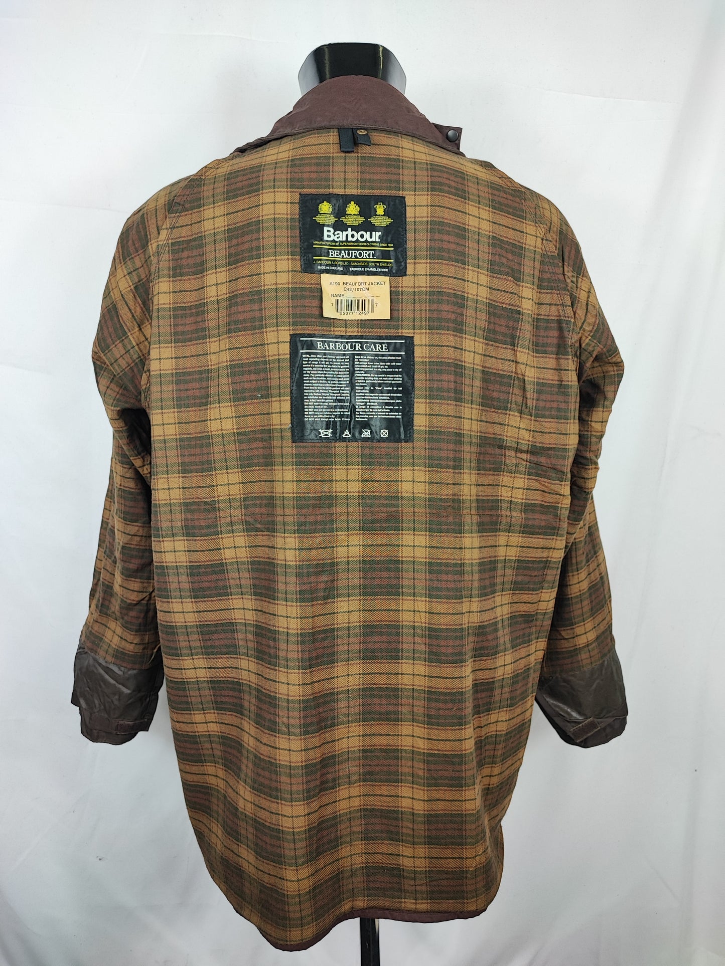 Barbour Giacca Beaufort vintage marrone C42/107 cm - Brown Beaufort Waxed jacket large