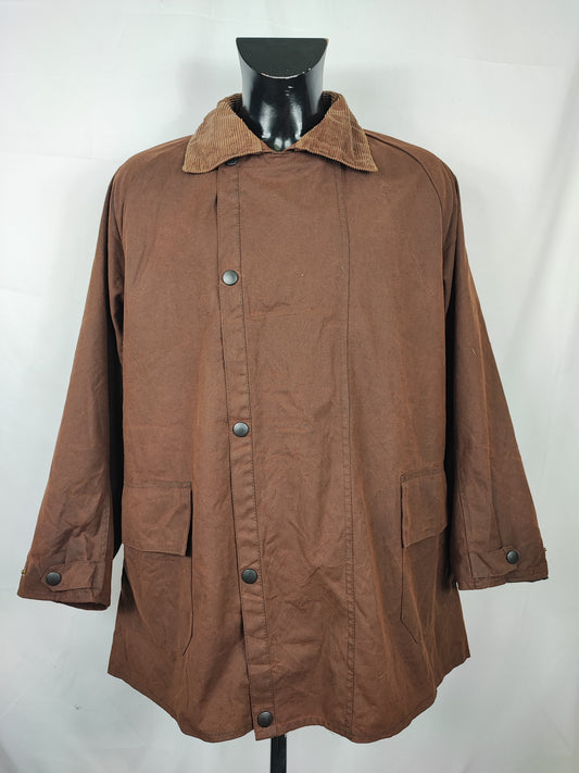 RARO Barbour Backhouse Marrone C42/107cm Riding short Brown Wax Jacket Size Large
