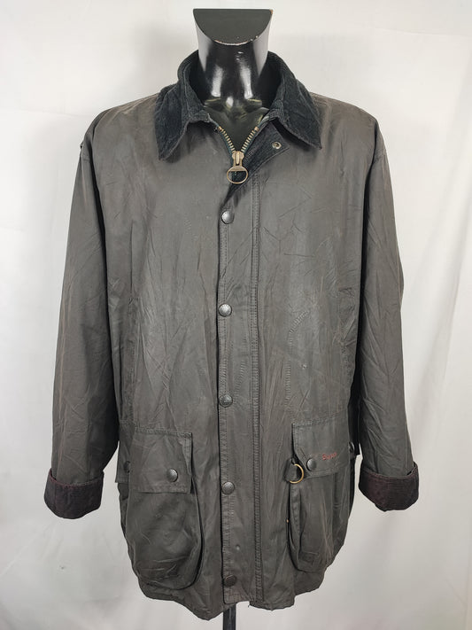 Giacca Barbour Fontainbleau nera C48/122 cm - Man Black waxed Fontainbleau jacket size XL