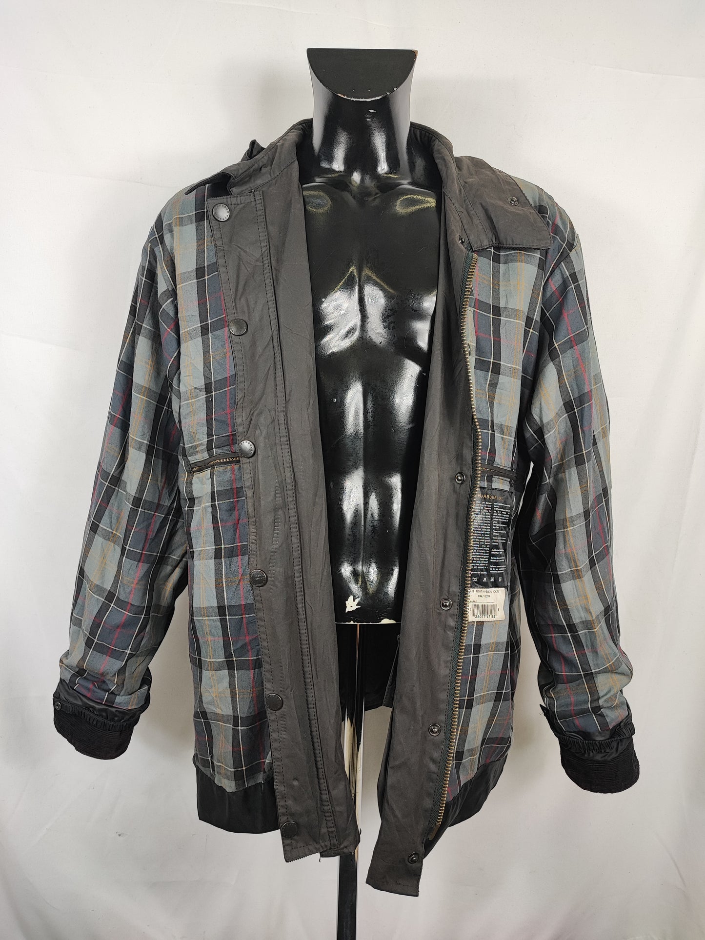 Giacca Barbour Fontainbleau nera C48/122 cm - Man Black waxed Fontainbleau jacket size XL