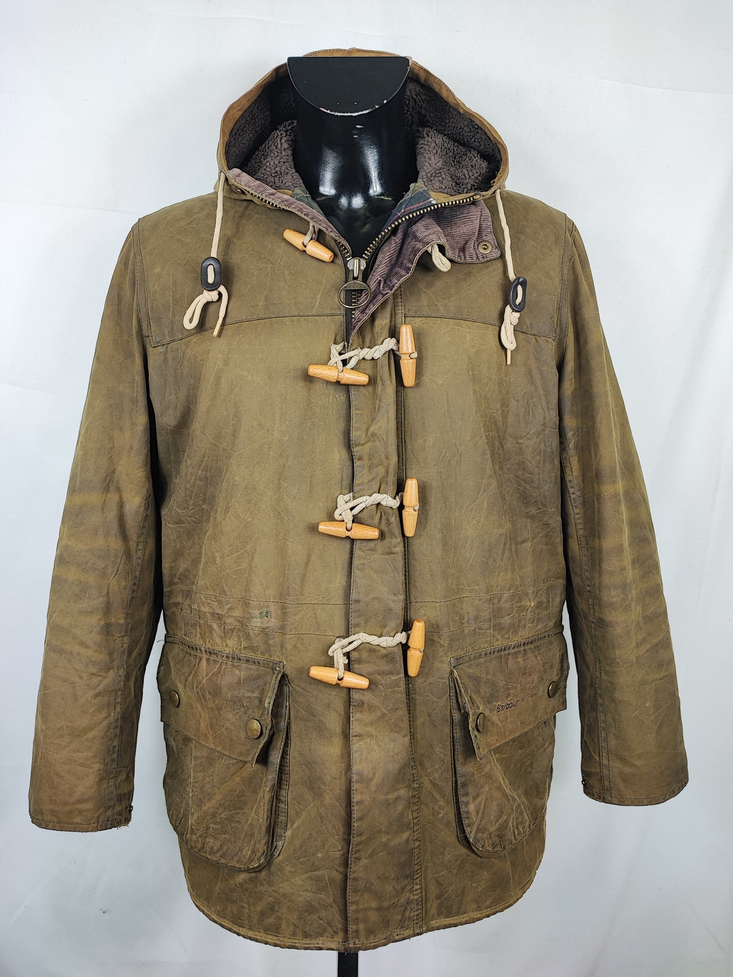 Parka Barbour verde uomo con cappuccio Kirkham Medium - Man Green Kirkham jacket size M