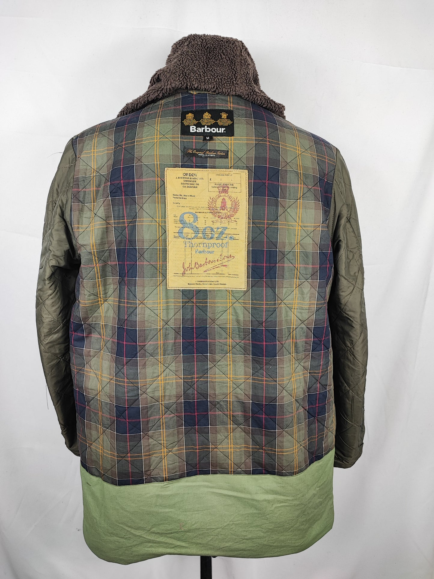 Parka Barbour verde uomo con cappuccio Kirkham Medium - Man Green Kirkham jacket size M