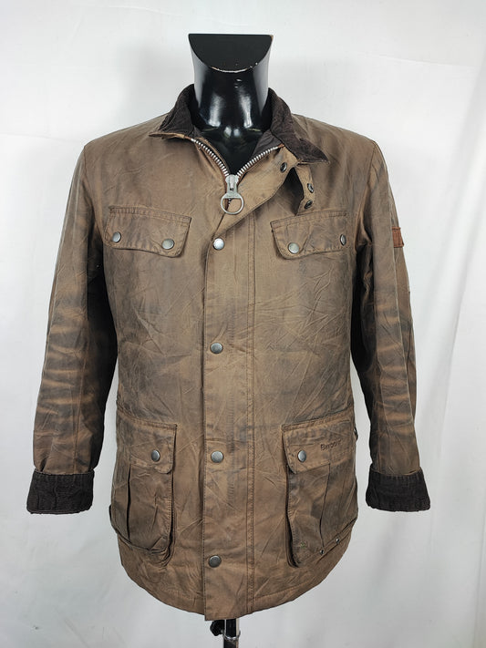 Giacca Barbour International Duke Marrone M - Man Brown Duke wax Jacket Size Medium