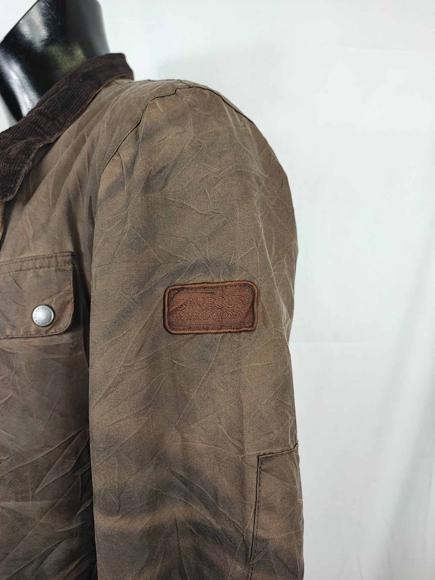 Giacca Barbour International Duke Marrone M - Man Brown Duke wax Jacket Size Medium