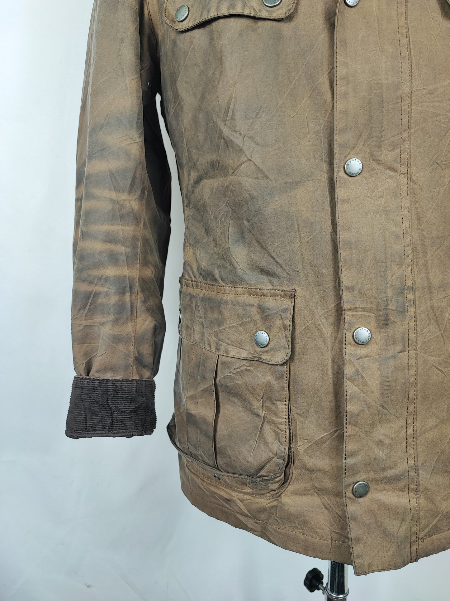 Giacca Barbour International Duke Marrone M - Man Brown Duke wax Jacket Size Medium