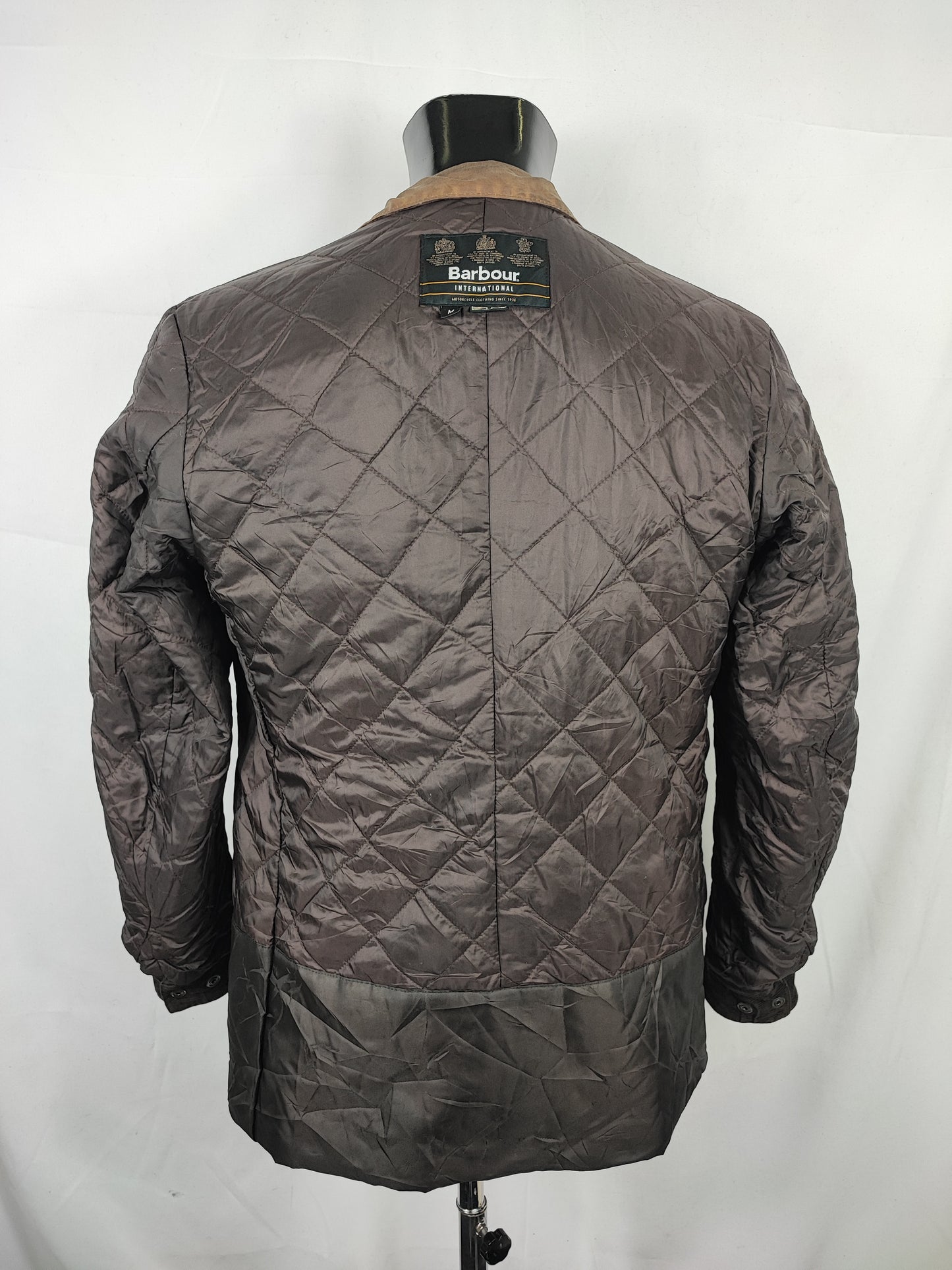 Giacca Barbour International Duke Marrone M - Man Brown Duke wax Jacket Size Medium