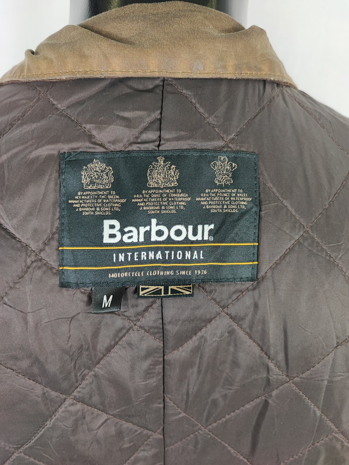 Giacca Barbour International Duke Marrone M - Man Brown Duke wax Jacket Size Medium