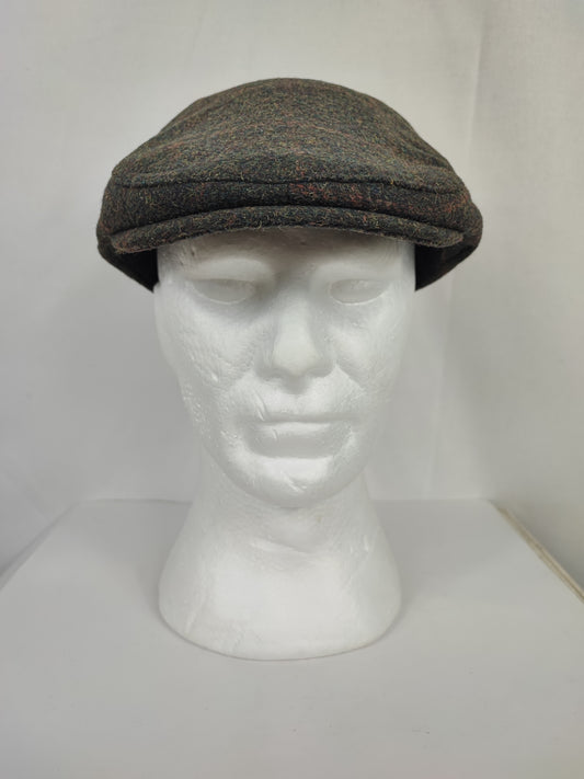 Coppola nuova inglese in lana verde scuro in tweed - New English Green Wool Flat cap One size